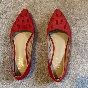 Red Franco Sarto ballet flats